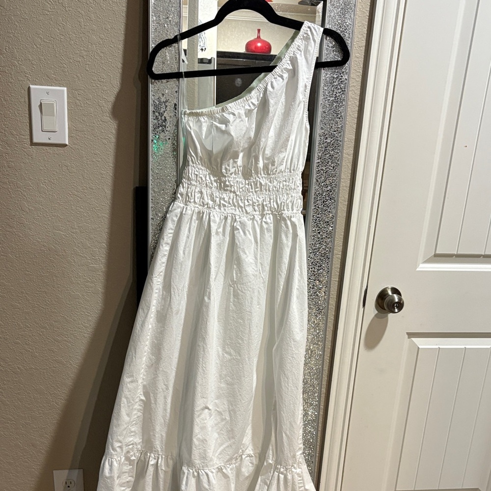 a.n.a Asymmetrical White Dress